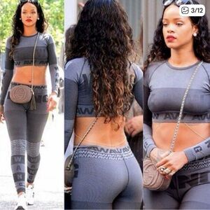 Alexander Wang Charcoal Logo Leggings